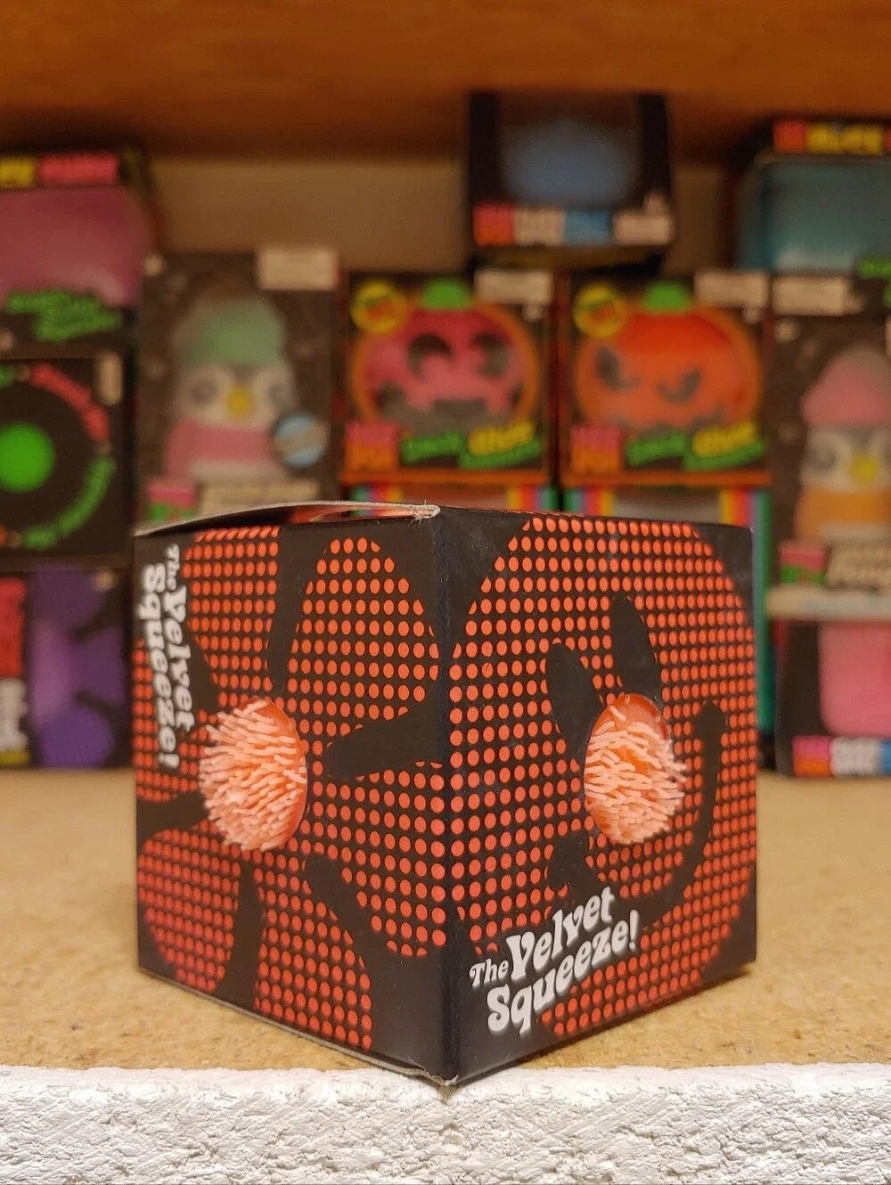 Needoh Fuzz Ball Flower Power orange